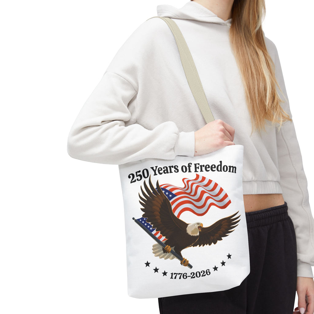America 250th Anniversary Eagle | White Tote Bag