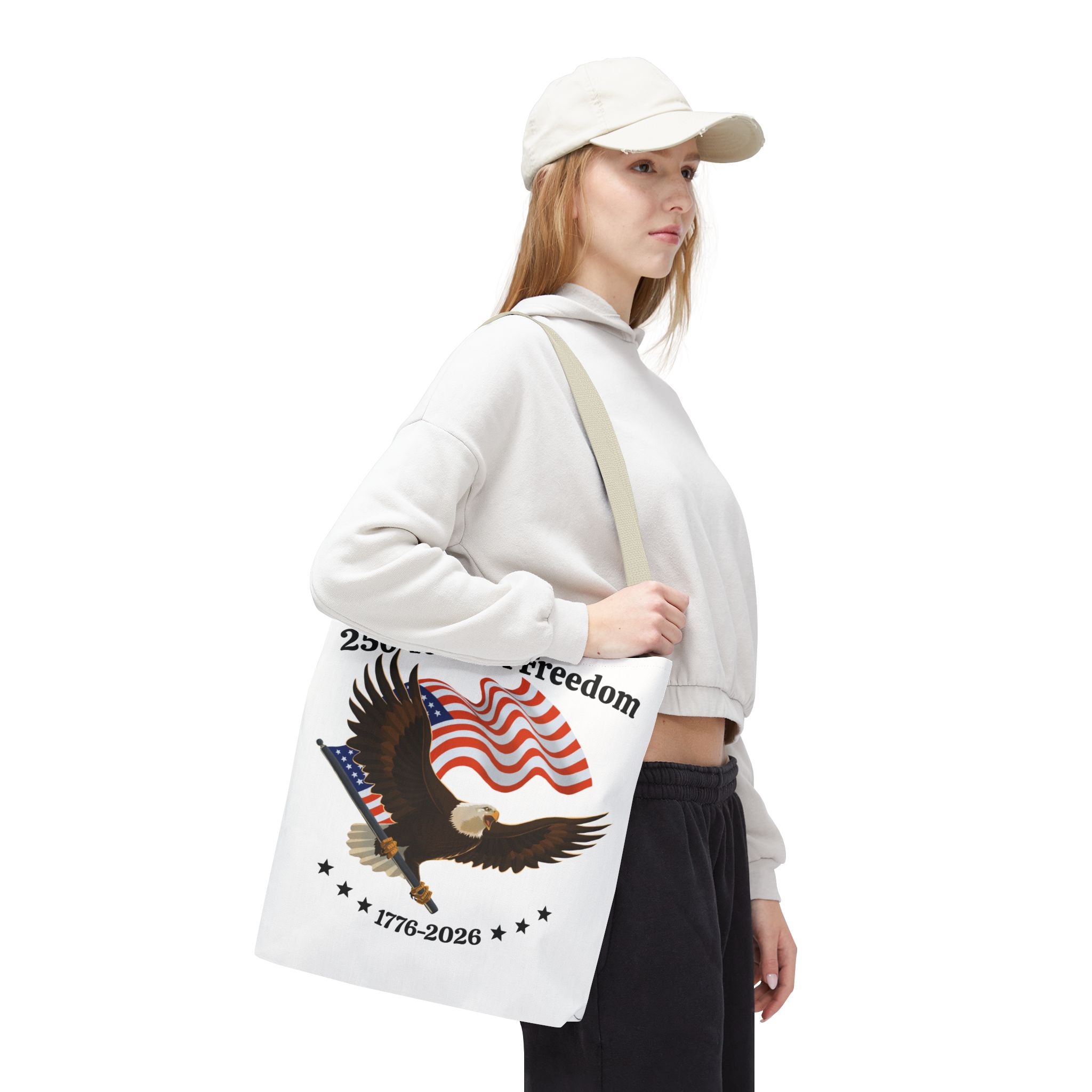 America 250th Anniversary Eagle | White Tote Bag