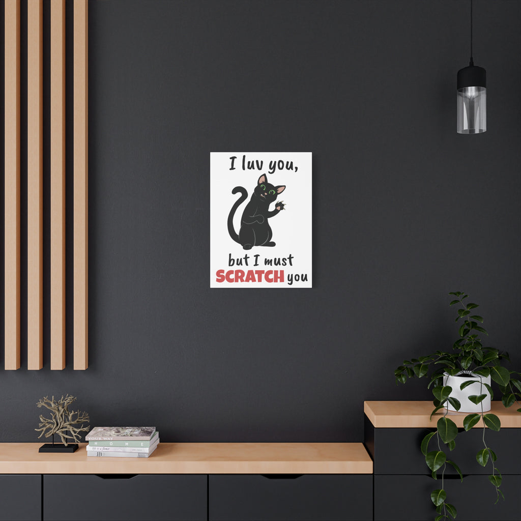 Cats Scratch Canvas Print | Funny Scratch Design Wall Art for Cat Lovers