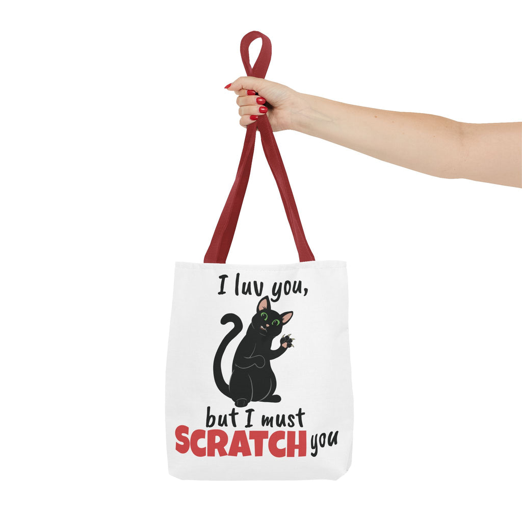Cats Scratch Tote Bag | Funny Cat Design Bag for Cat Lovers