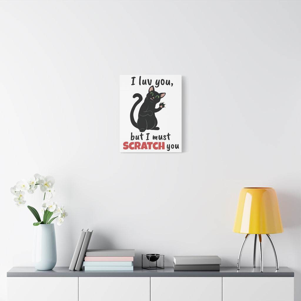 Cats Scratch Canvas Print | Funny Scratch Design Wall Art for Cat Lovers