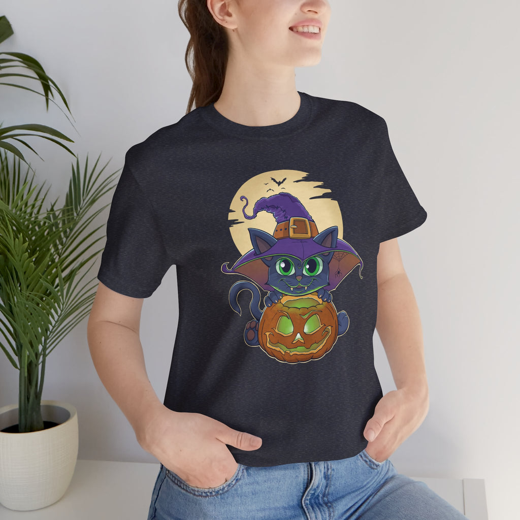 Pumpkin Witch Cat | Halloween Graphic Tee