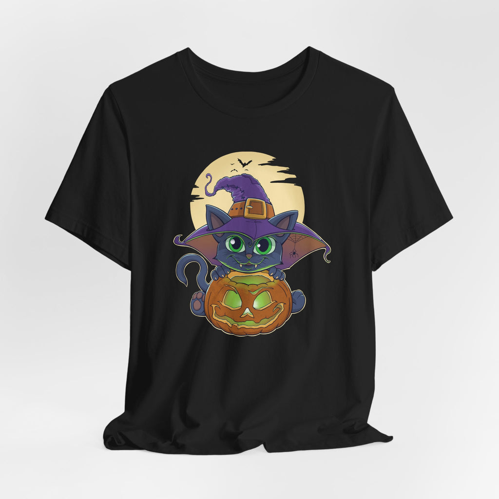 Pumpkin Witch Cat | Halloween Graphic Tee