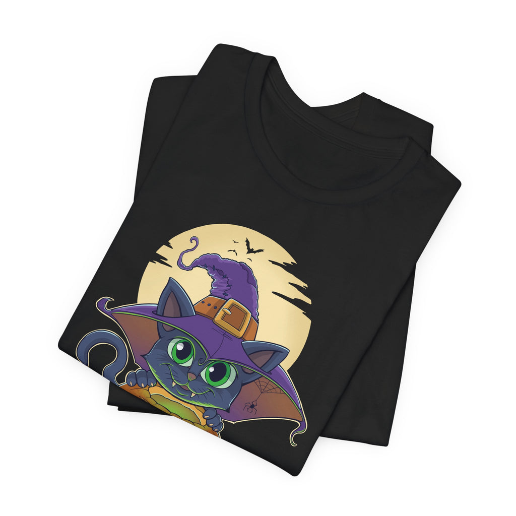 Pumpkin Witch Cat | Halloween Graphic Tee