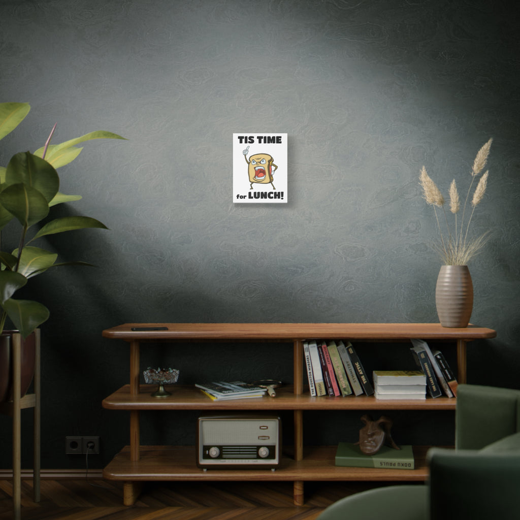 Cartoon Sandwich Declares Lunch Time | Canvas Print | Funny Food Wall Art