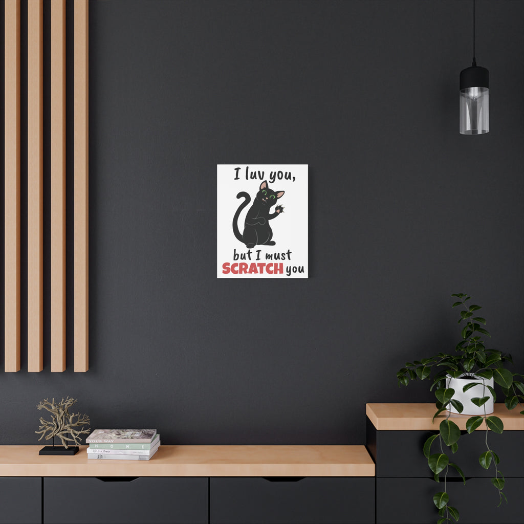 Cats Scratch Canvas Print | Funny Scratch Design Wall Art for Cat Lovers