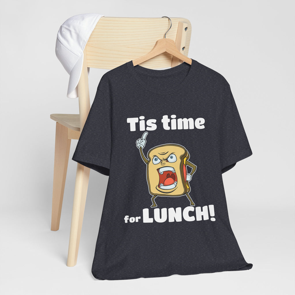 Cartoon Sandwich Declares Lunch Time | Dark Colors Unisex Tee