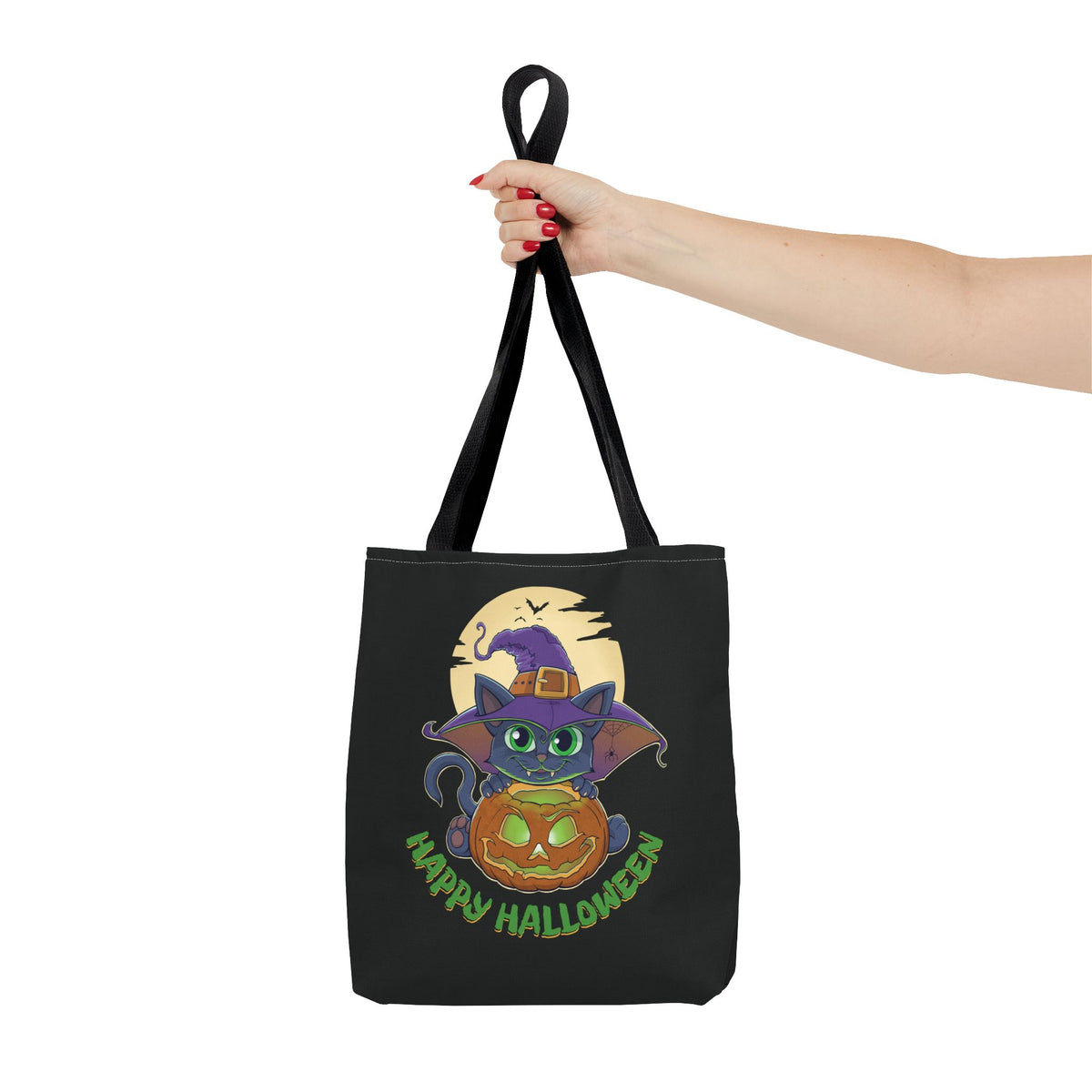 Pumpkin Witch Cat | Halloween Tote Bag