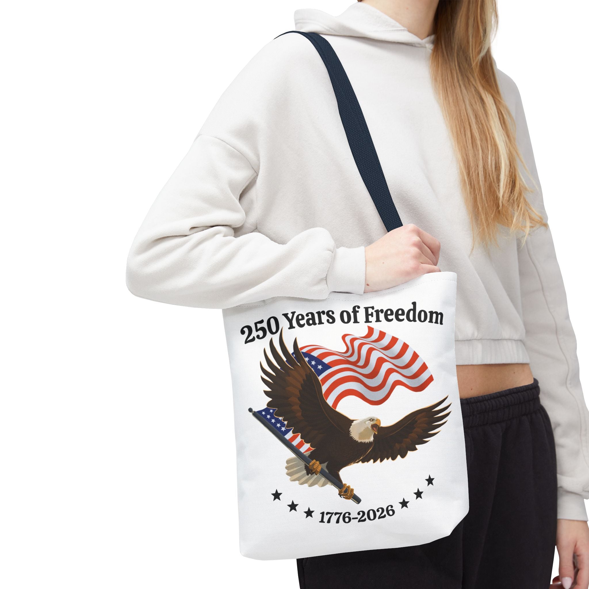 America 250th Anniversary Eagle | White Tote Bag