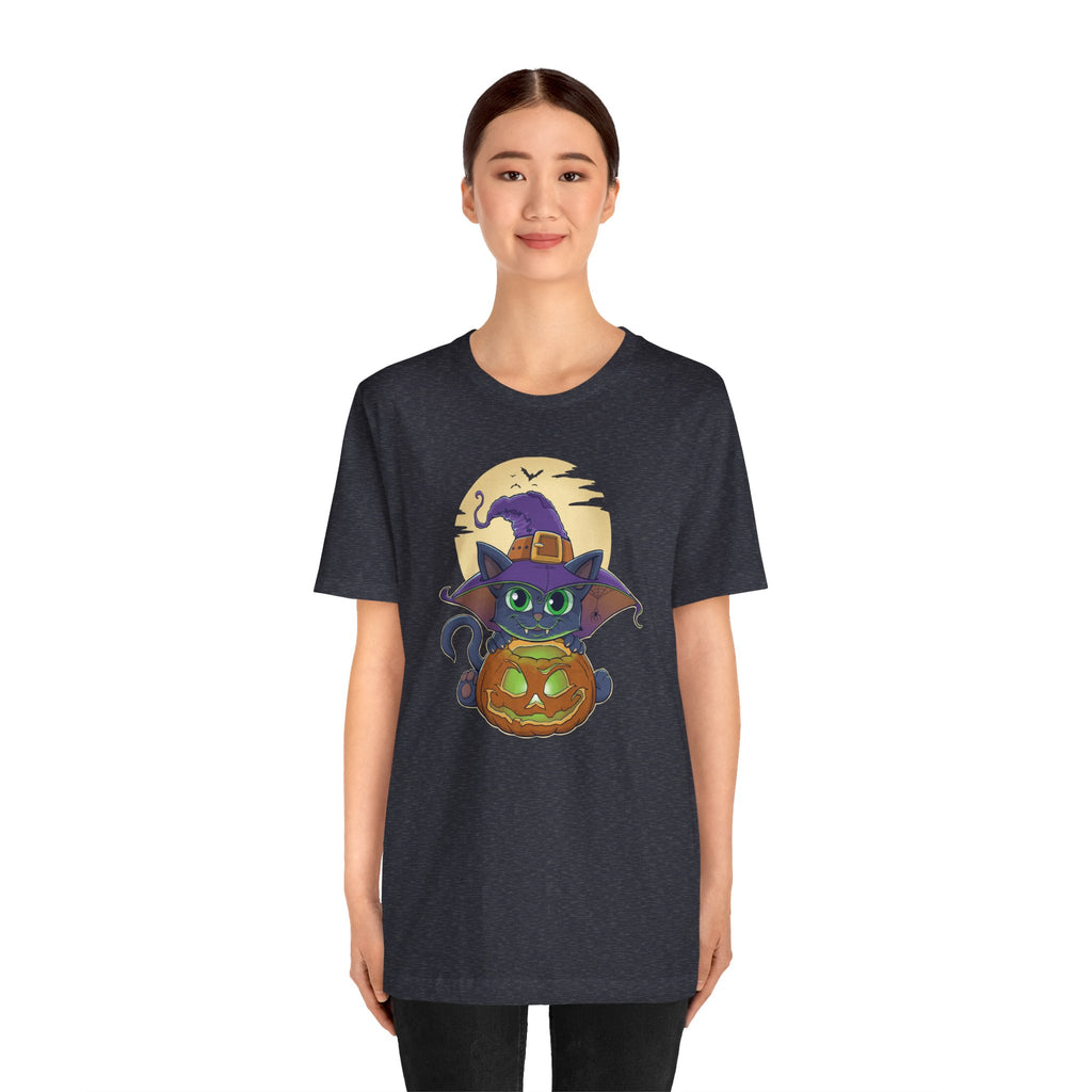 Pumpkin Witch Cat | Halloween Graphic Tee