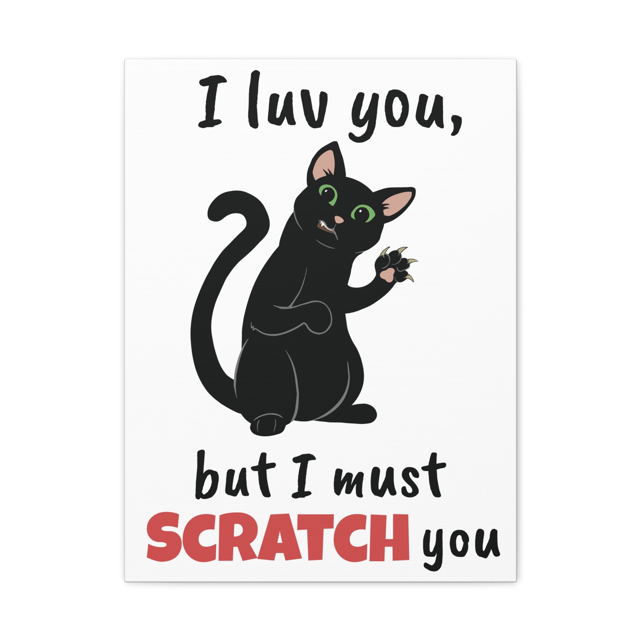 Cats Scratch Canvas Print | Funny Scratch Design Wall Art for Cat Lovers