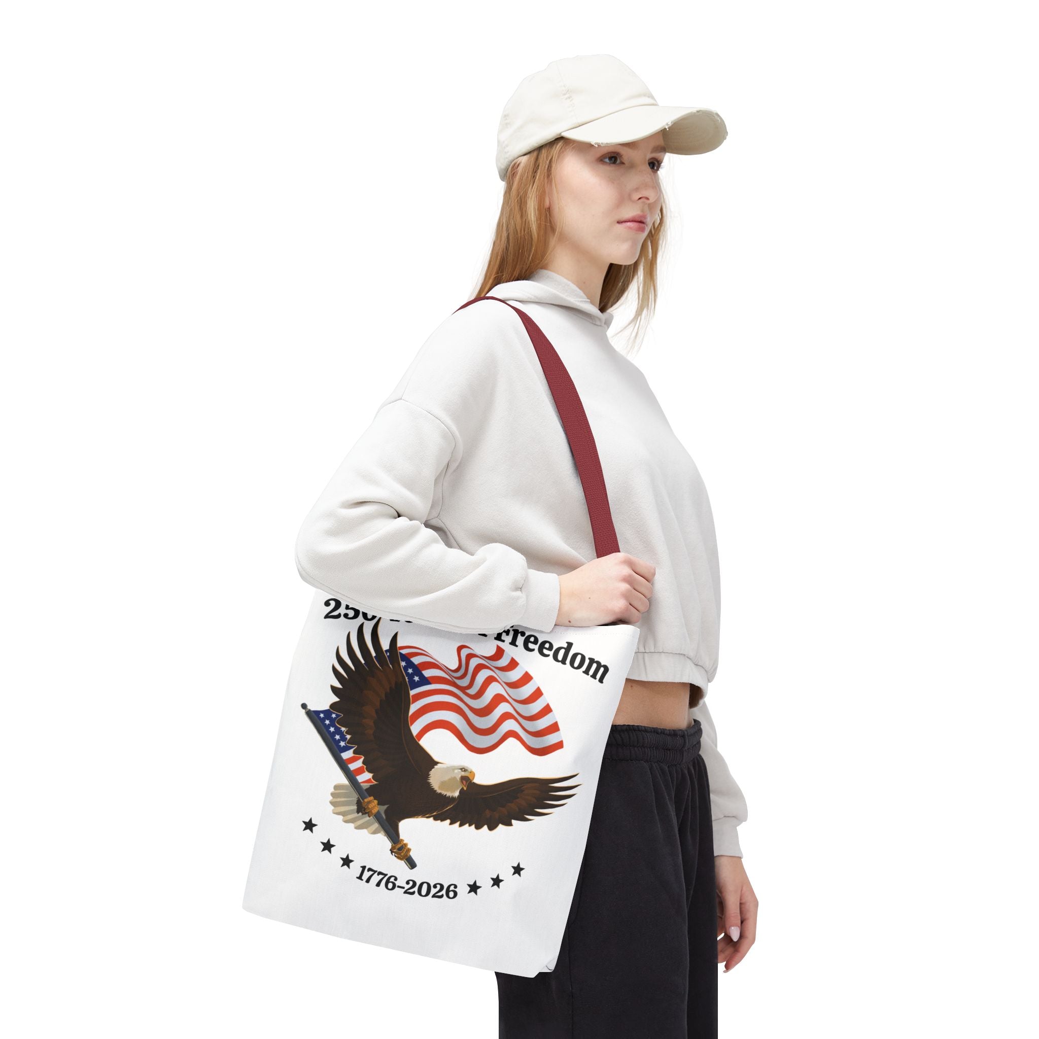 America 250th Anniversary Eagle | White Tote Bag