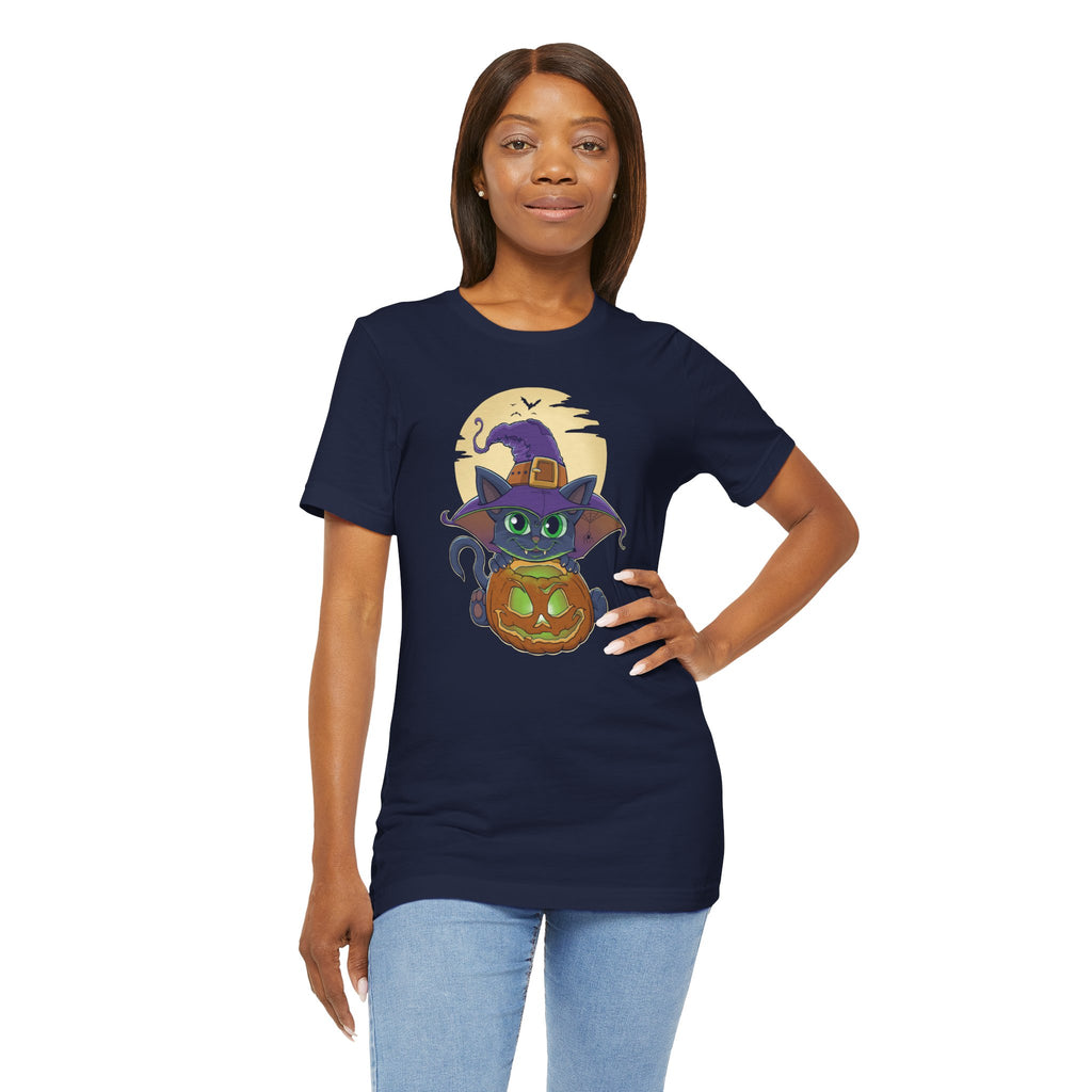Pumpkin Witch Cat | Halloween Graphic Tee