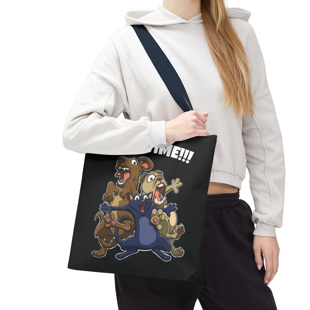 Funny Bath Time Cat & Dogs Cartoon | Tote Bag