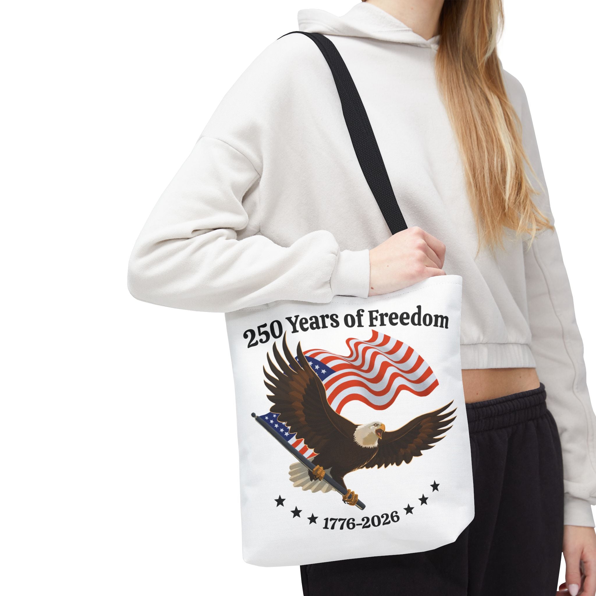 America 250th Anniversary Eagle | White Tote Bag