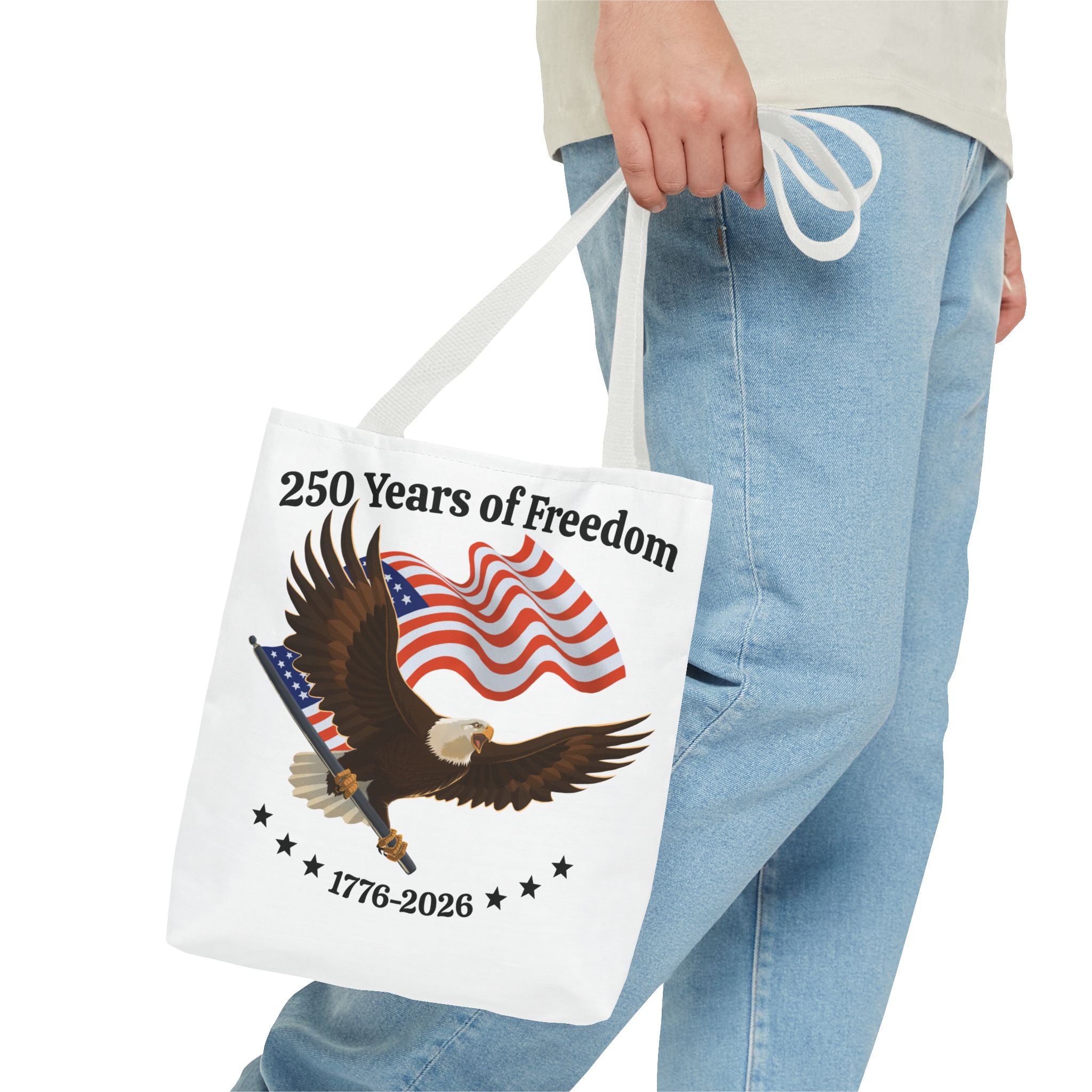 America 250th Anniversary Eagle | White Tote Bag