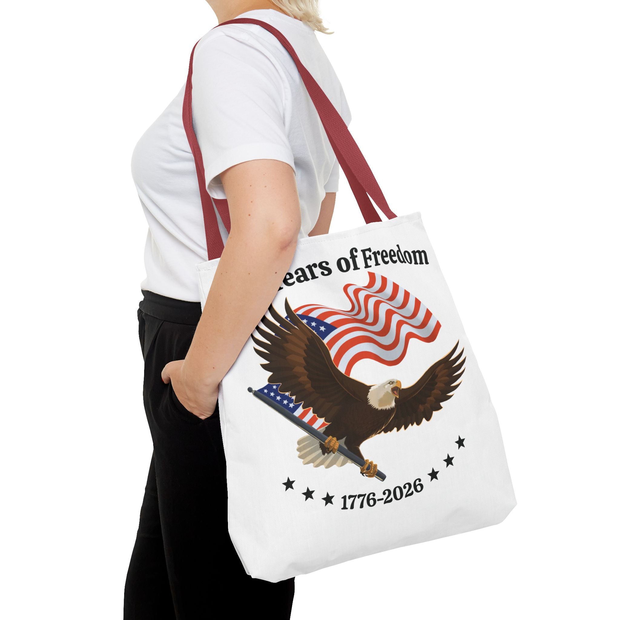 America 250th Anniversary Eagle | White Tote Bag
