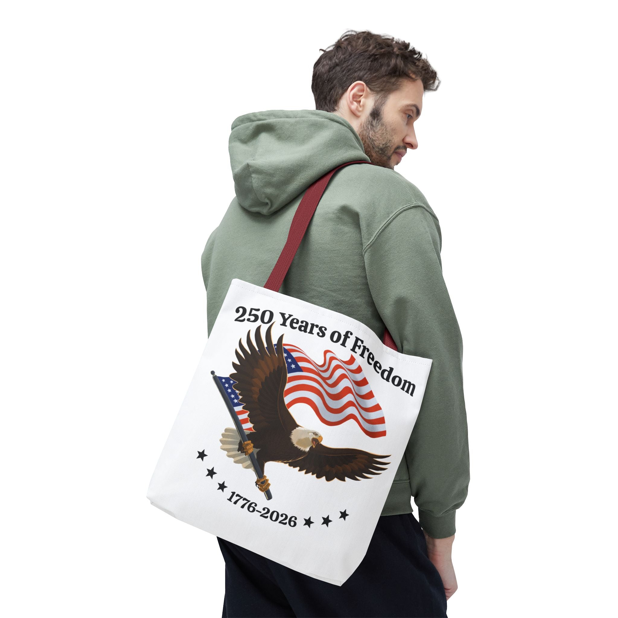 America 250th Anniversary Eagle | White Tote Bag