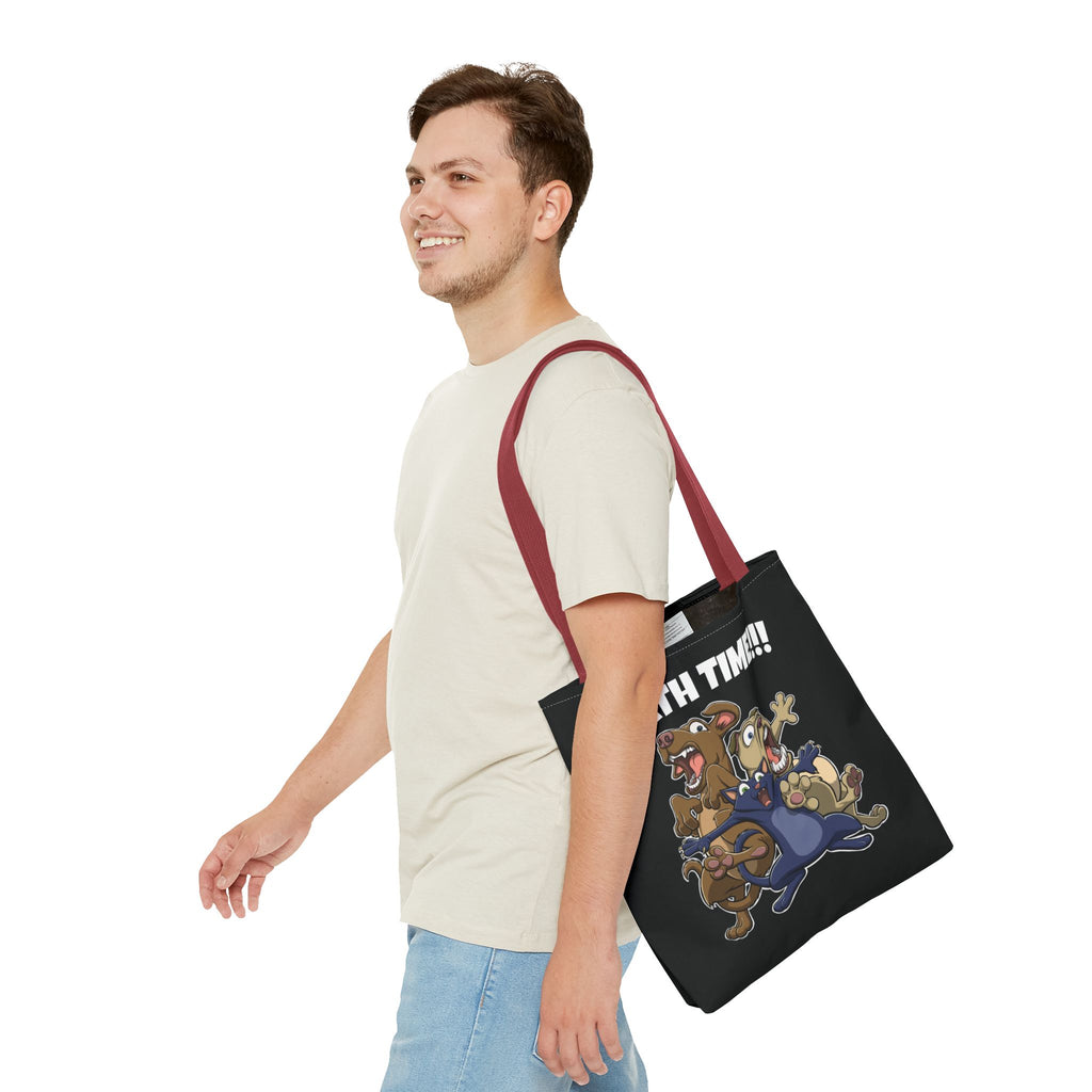 Funny Bath Time Cat & Dogs Cartoon | Tote Bag