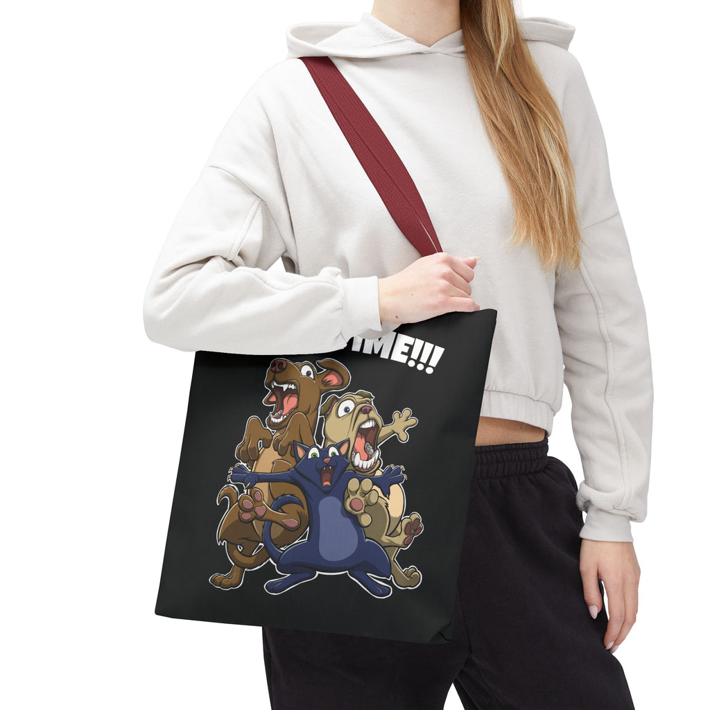 Funny Bath Time Cat & Dogs Cartoon | Tote Bag