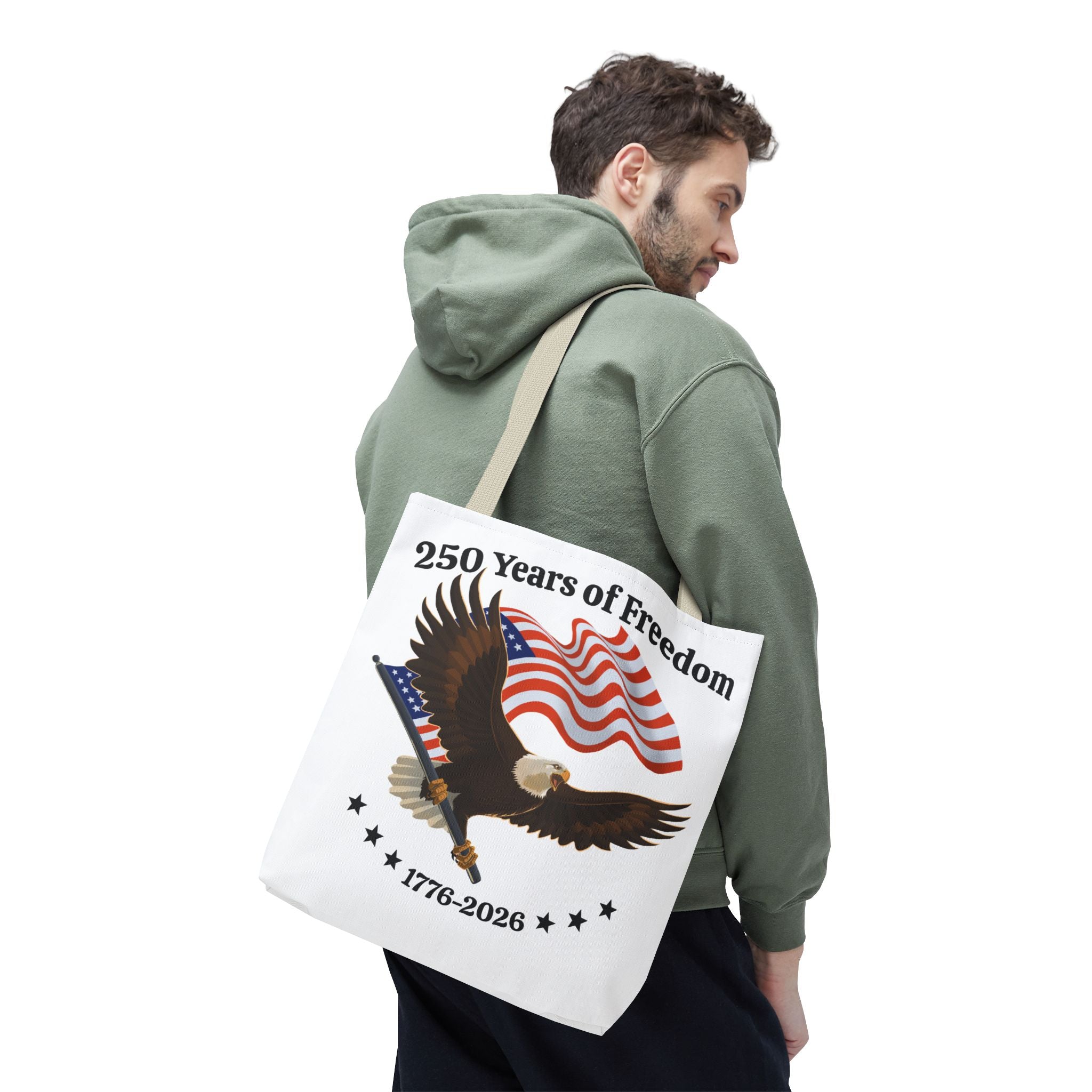 America 250th Anniversary Eagle | White Tote Bag