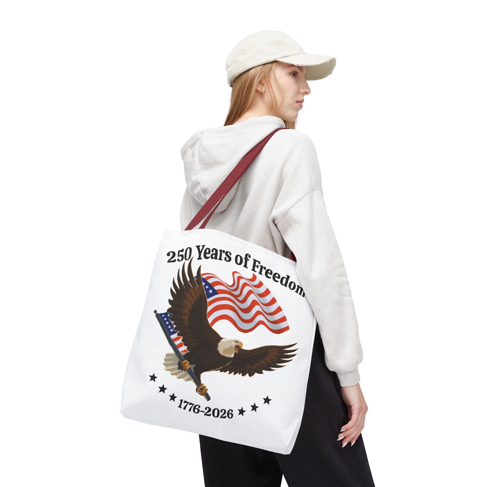 America 250th Anniversary Eagle | White Tote Bag