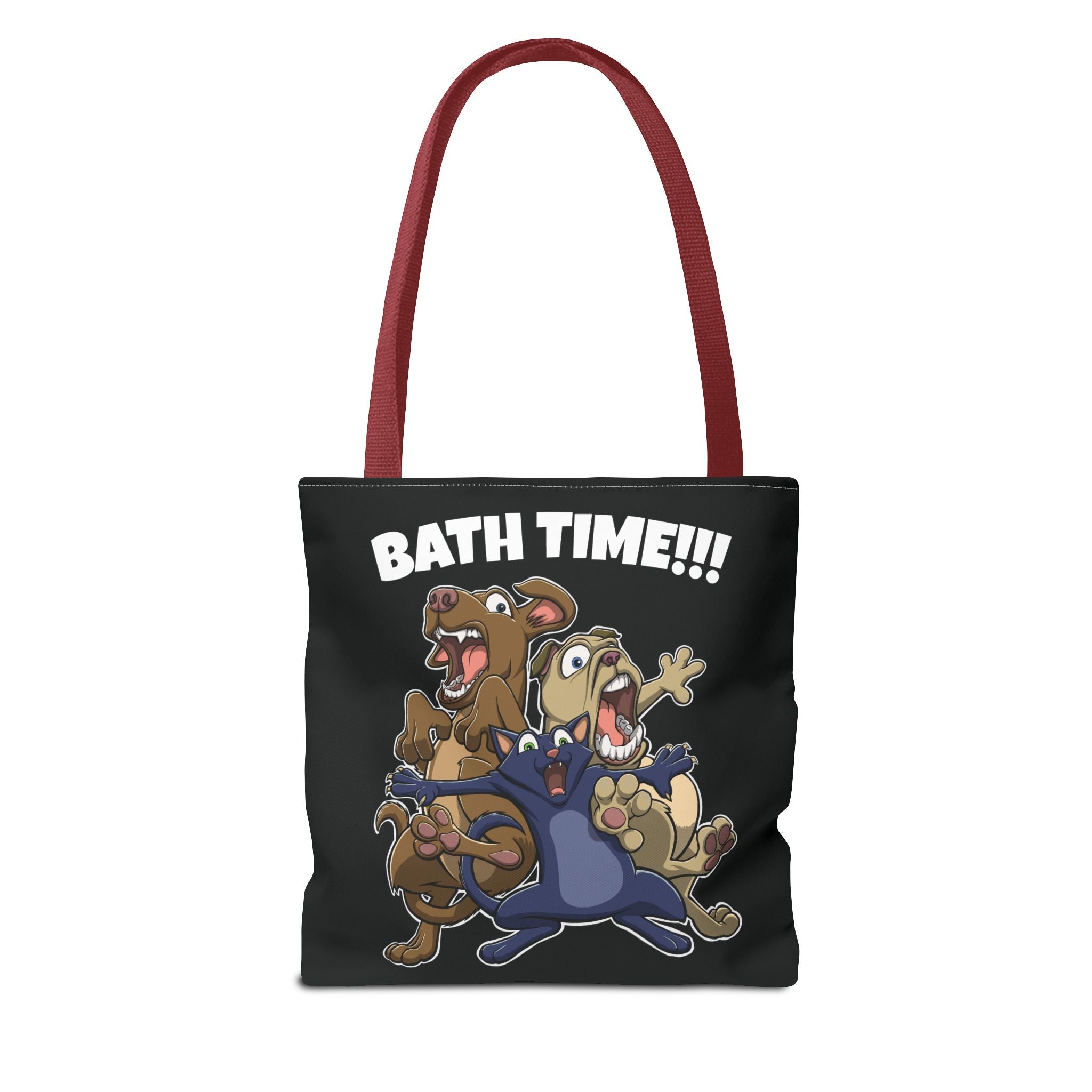 Funny Bath Time Cat & Dogs Cartoon | Tote Bag
