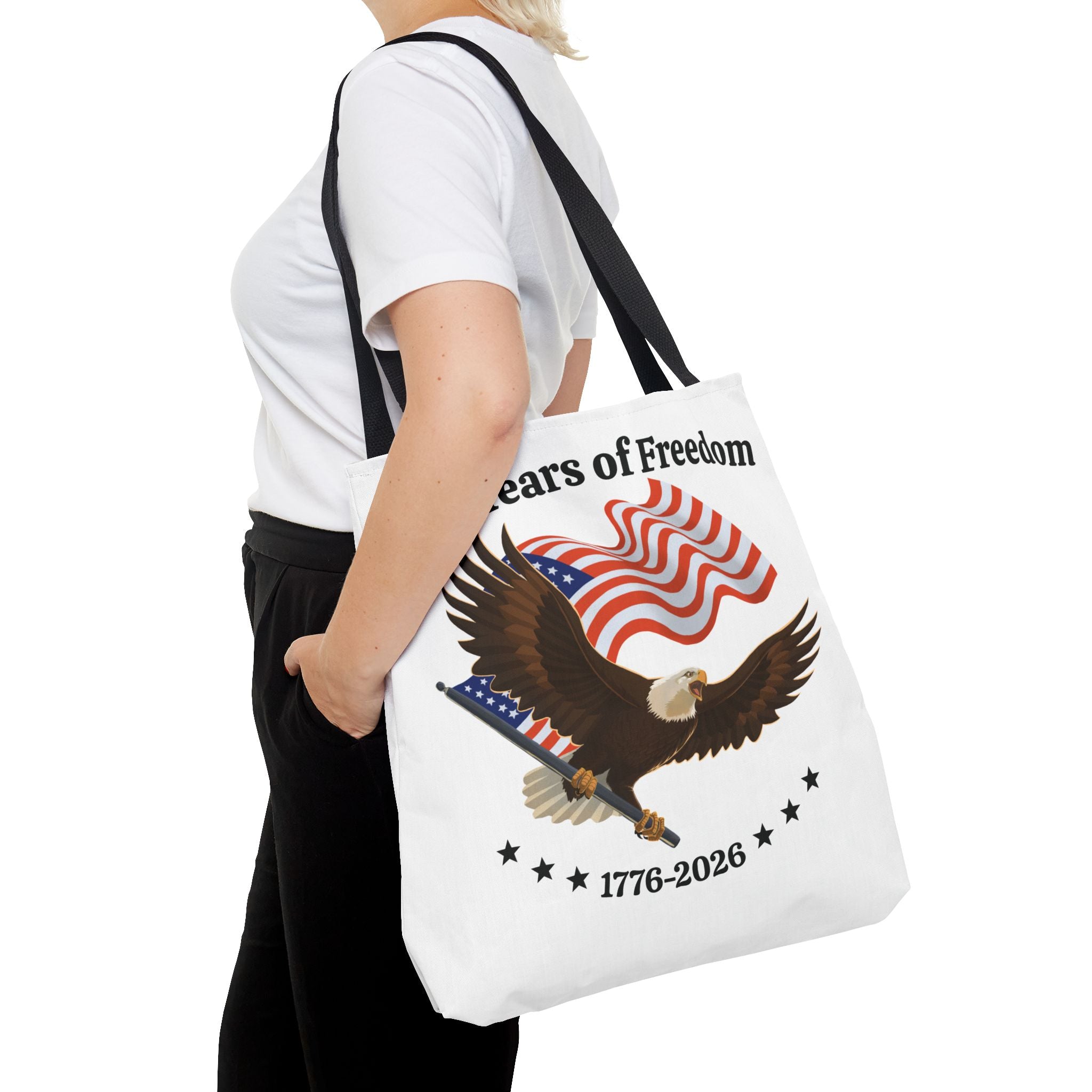 America 250th Anniversary Eagle | White Tote Bag