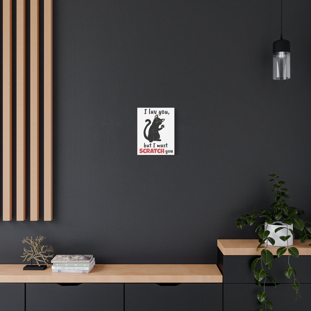 Cats Scratch Canvas Print | Funny Scratch Design Wall Art for Cat Lovers