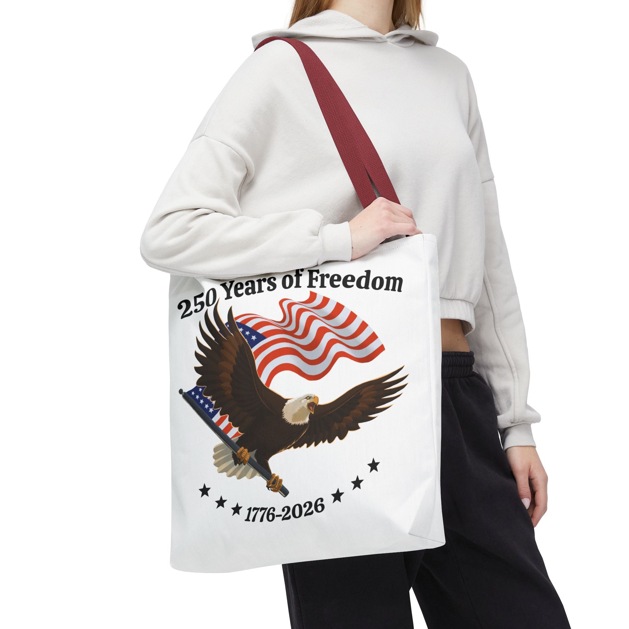 America 250th Anniversary Eagle | White Tote Bag