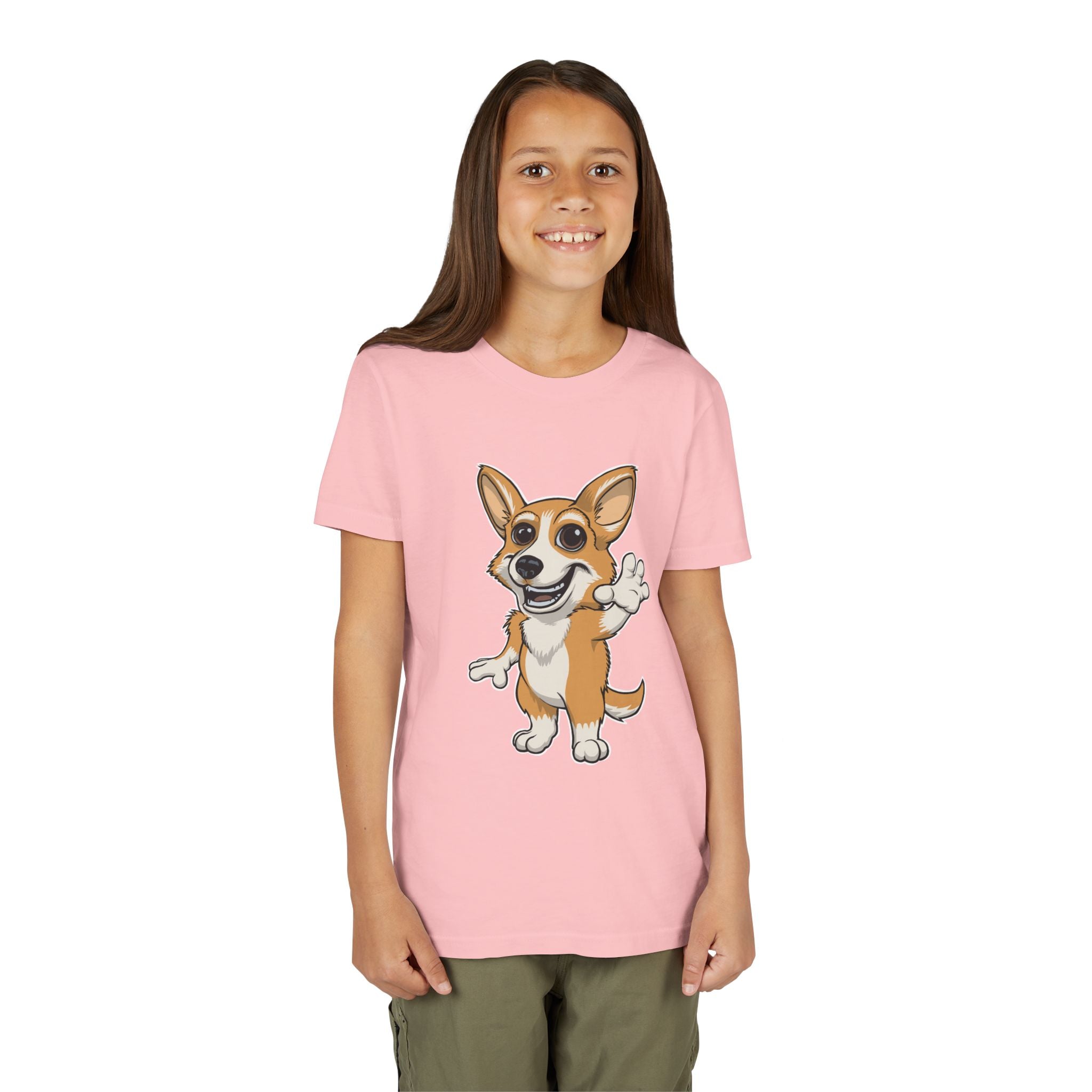 Cartoon Corgi Kids T-Shirt | Cute Dog Lover Tee for Boys & Girls
