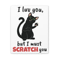 Cats Scratch Canvas Print | Funny Scratch Design Wall Art for Cat Lovers
