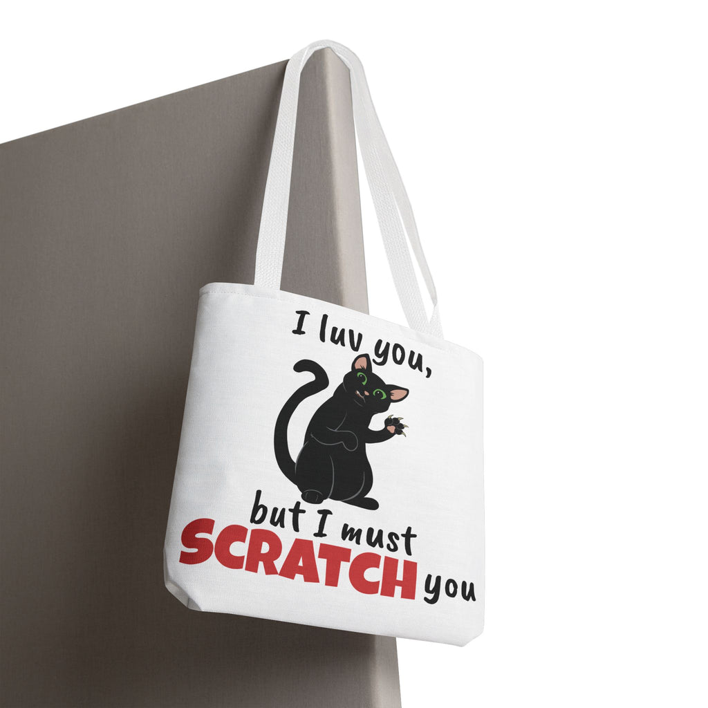 Cats Scratch Tote Bag | Funny Cat Design Bag for Cat Lovers