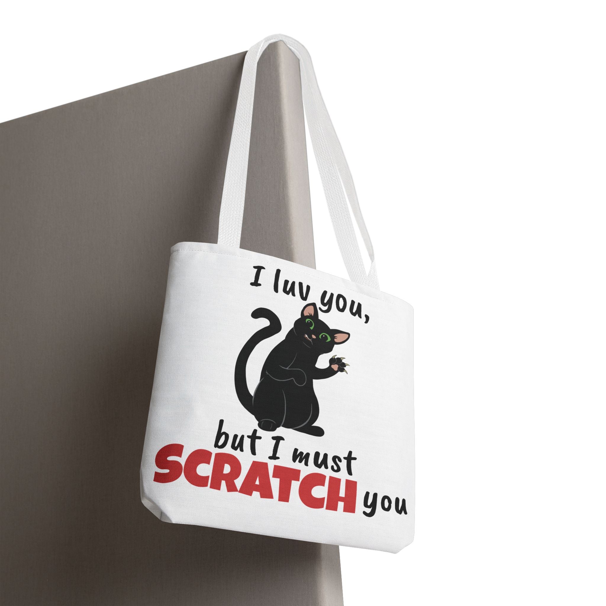 Cats Scratch Tote Bag | Funny Cat Design Bag for Cat Lovers