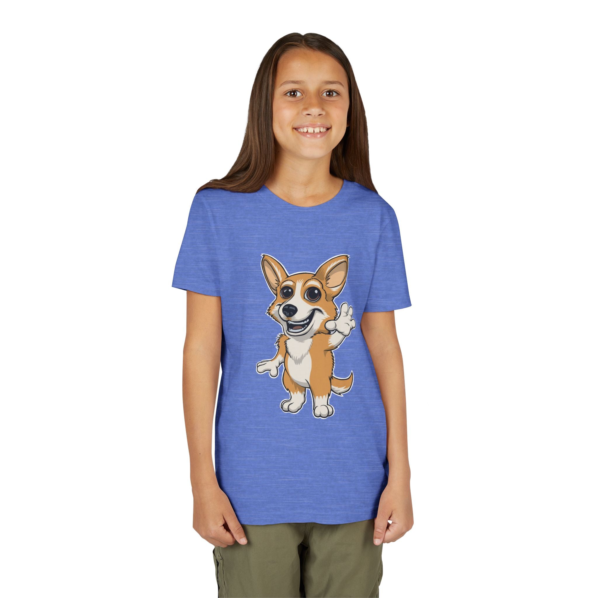Cartoon Corgi Kids T-Shirt | Cute Dog Lover Tee for Boys & Girls