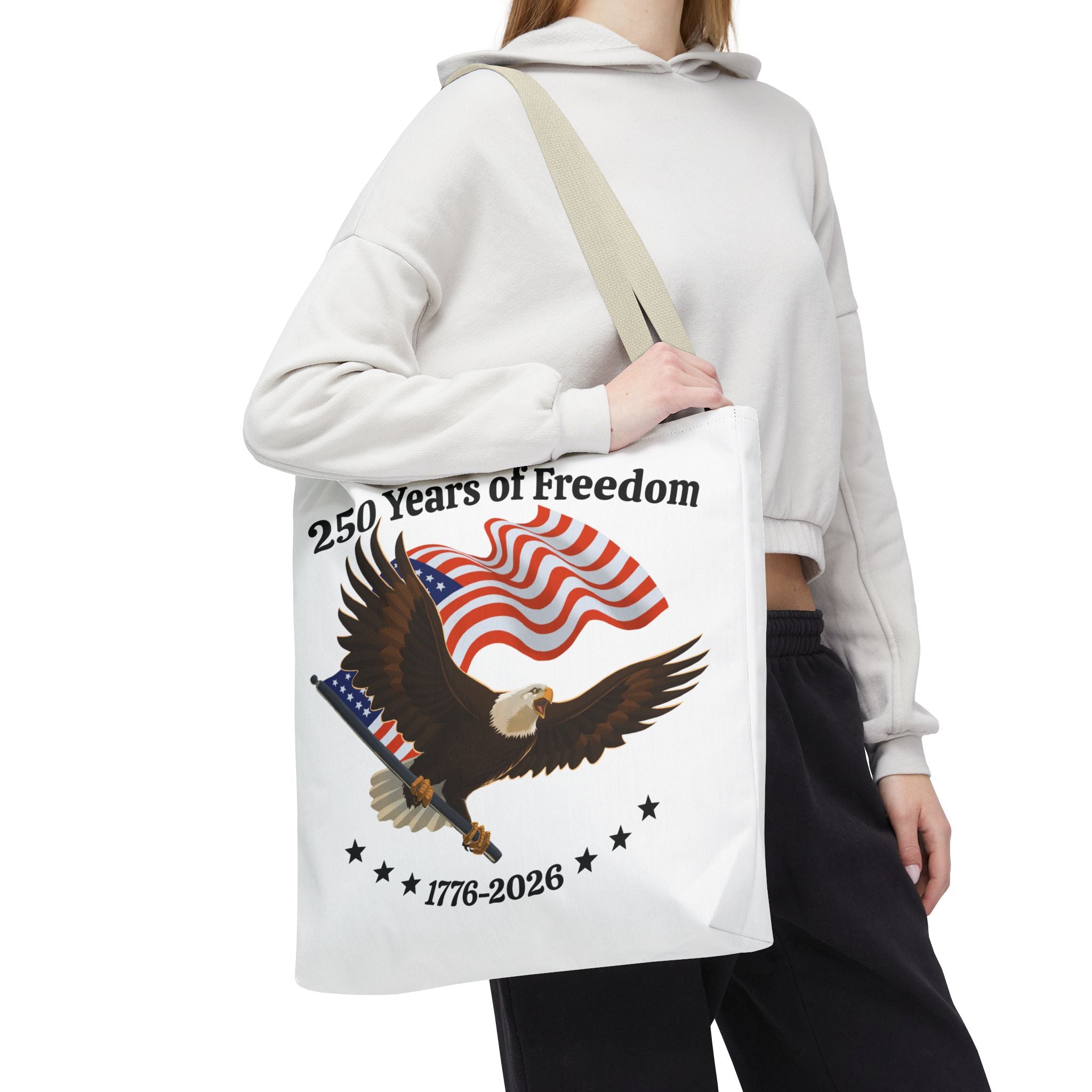 America 250th Anniversary Eagle | White Tote Bag