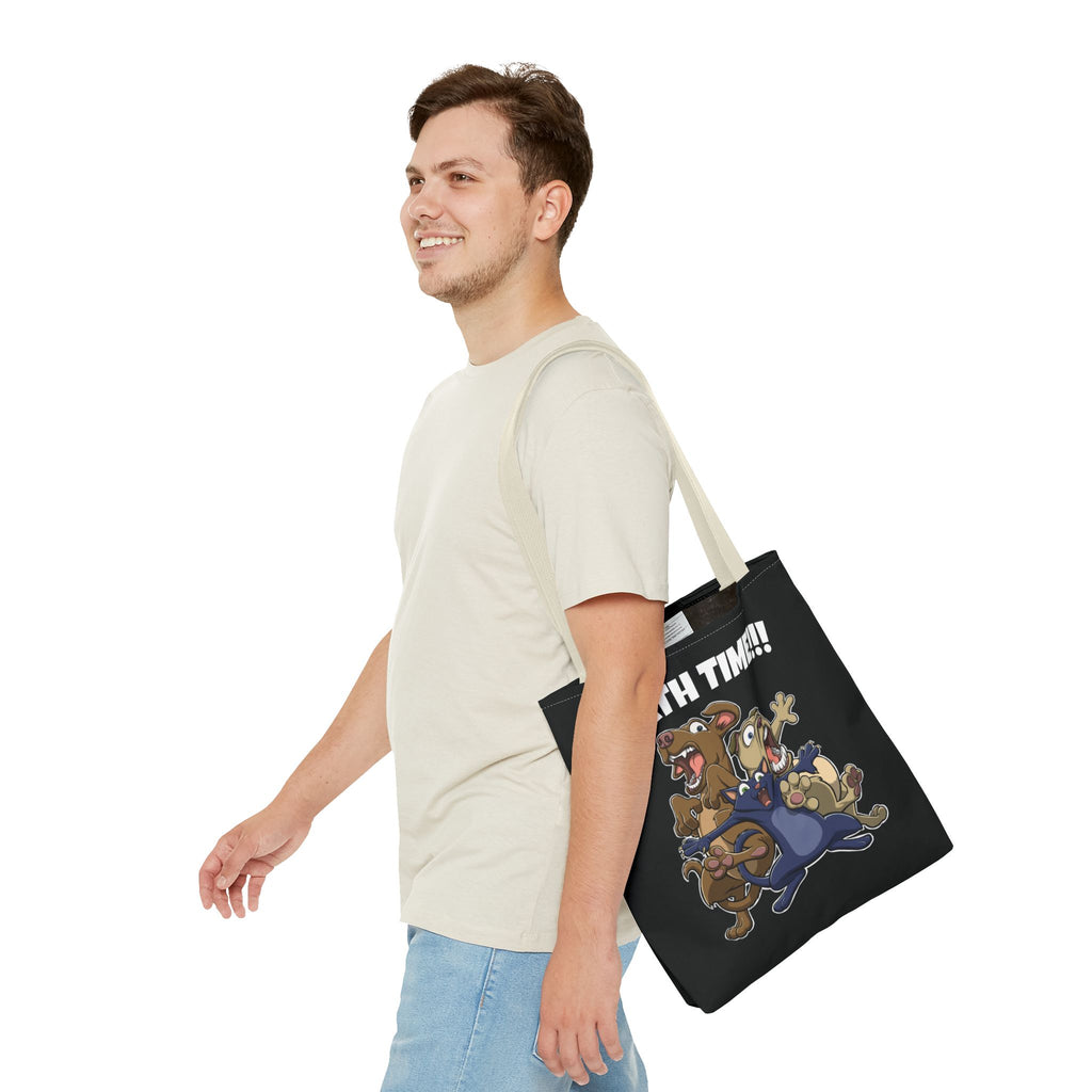 Funny Bath Time Cat & Dogs Cartoon | Tote Bag
