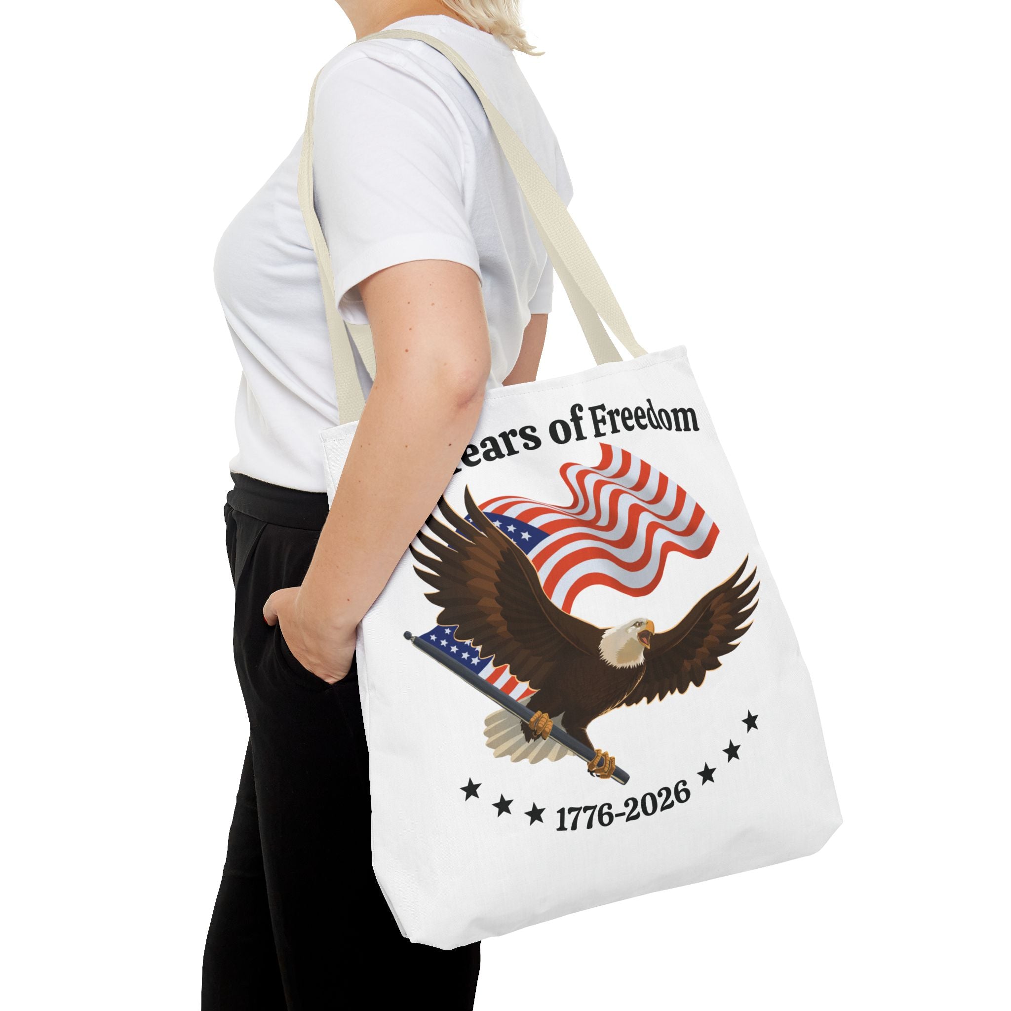 America 250th Anniversary Eagle | White Tote Bag