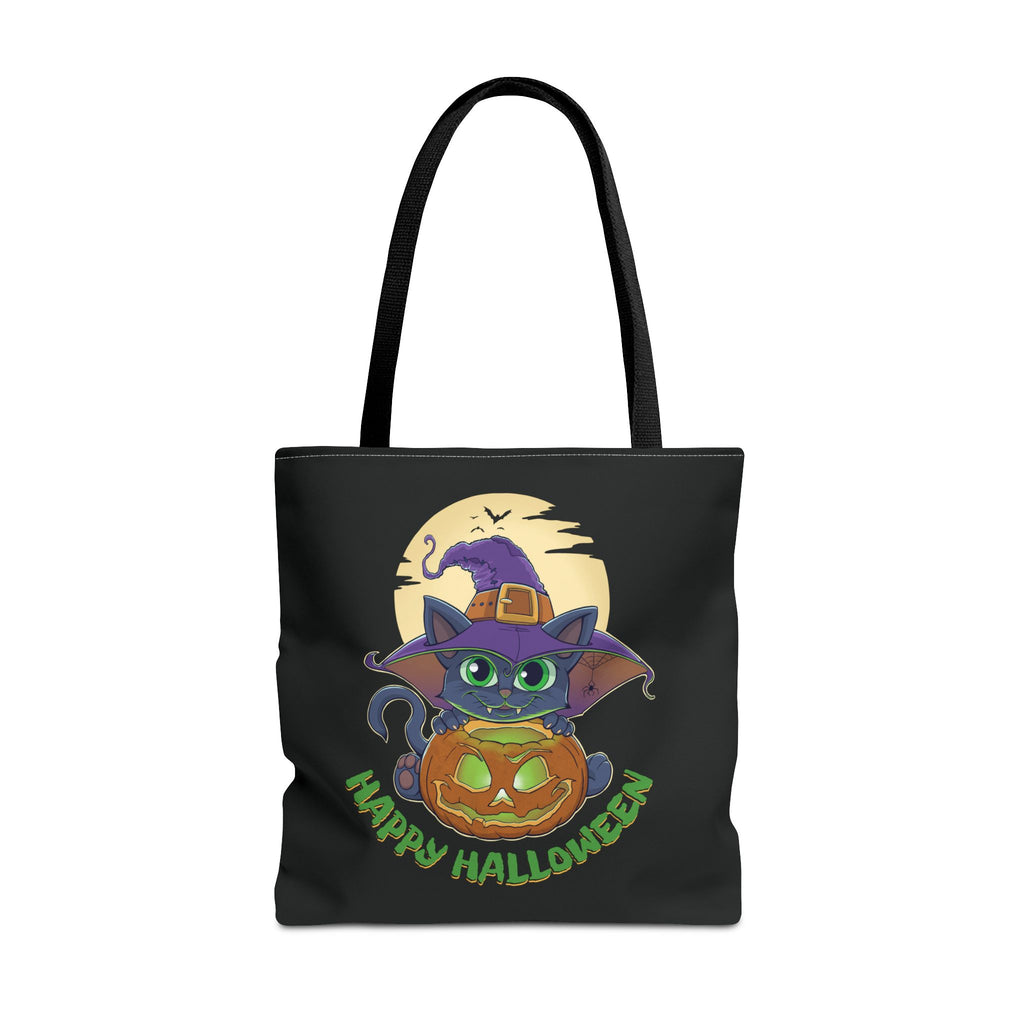 Pumpkin Witch Cat | Halloween Tote Bag