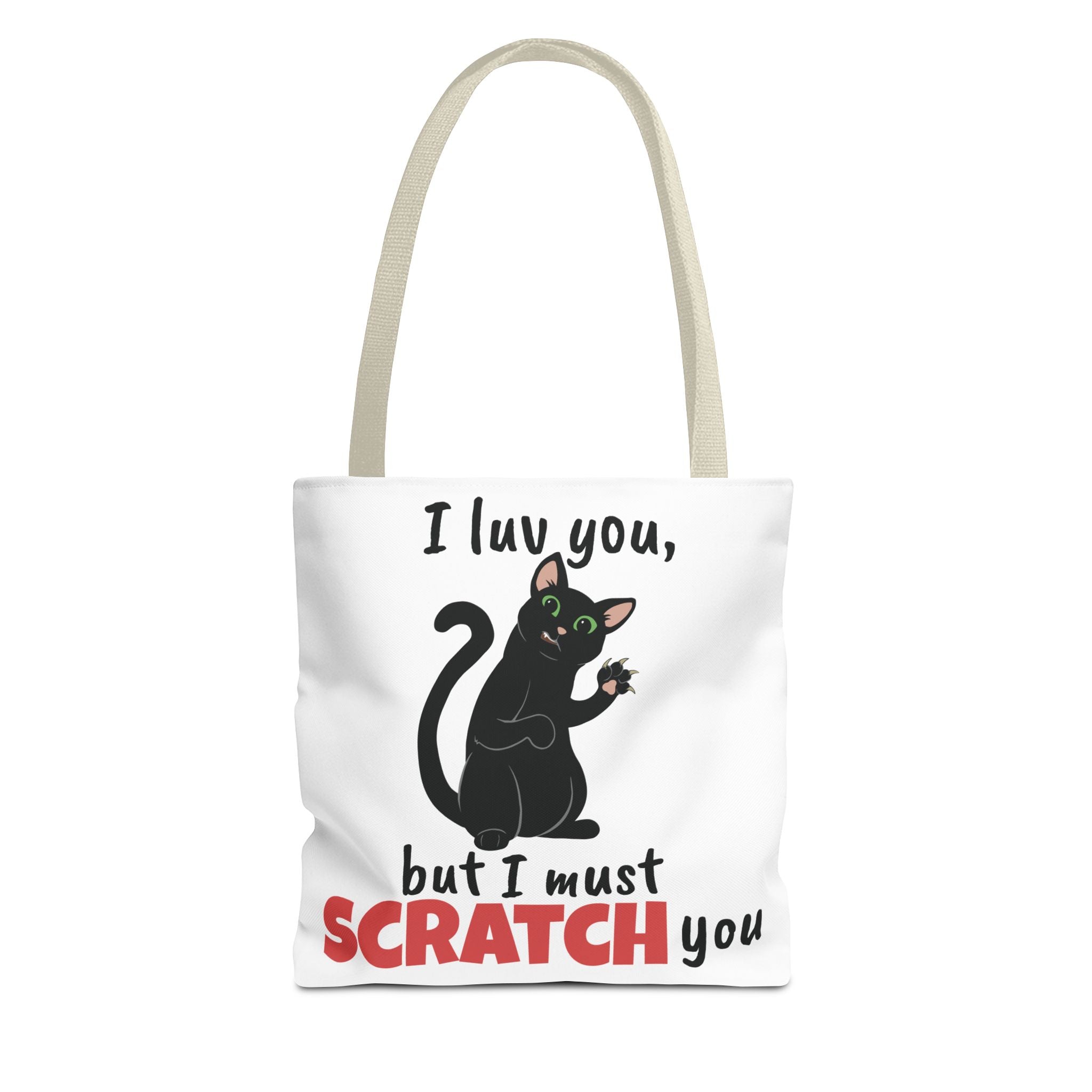Cats Scratch Tote Bag | Funny Cat Design Bag for Cat Lovers